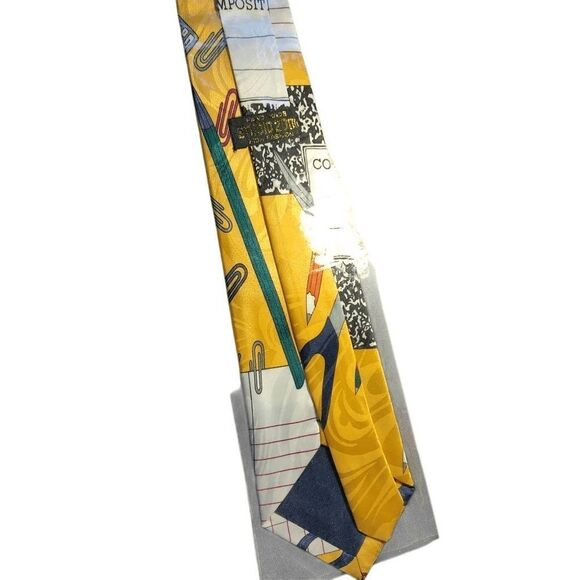 Love Teachers, Rare Vintage Handmade Tie by Studio 2001 Teachers Pet - Picture 9 of 13